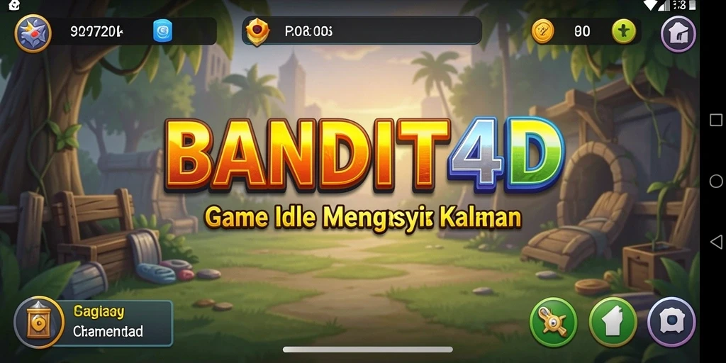 Tampilan gameplay <strong>BANDIT4D</strong> yang menampilkan strategi pengumpulan sumber daya.