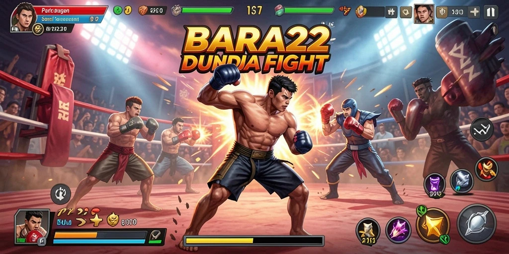 Screenshot menunjukkan aksi pertarungan seru dalam BARA22.