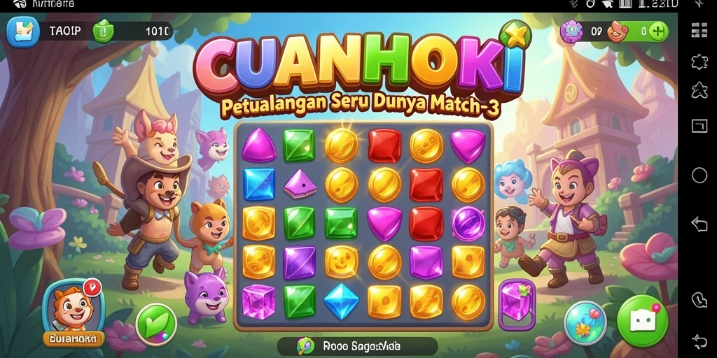 Tampilan gameplay <strong>CUANHOKI</strong> yang penuh warna dan interaktif.