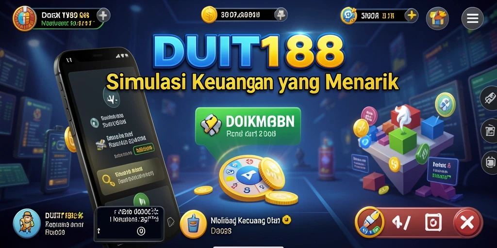 Tampilan gameplay simulasi keuangan yang menarik dan edukatif.