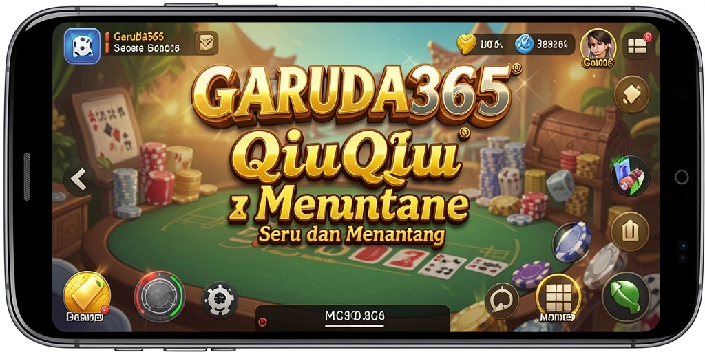 Tampilan gameplay seru di GARUDA365 dengan kartu QiuQiu.