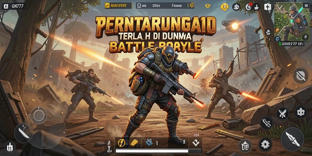 Gameplay seru dan menegangkan di GN777 Battle Royale.