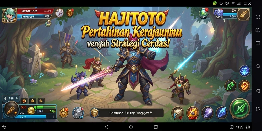 Tampilan menawan dari gameplay HAJITOTO Tower Defense yang mendebarkan.