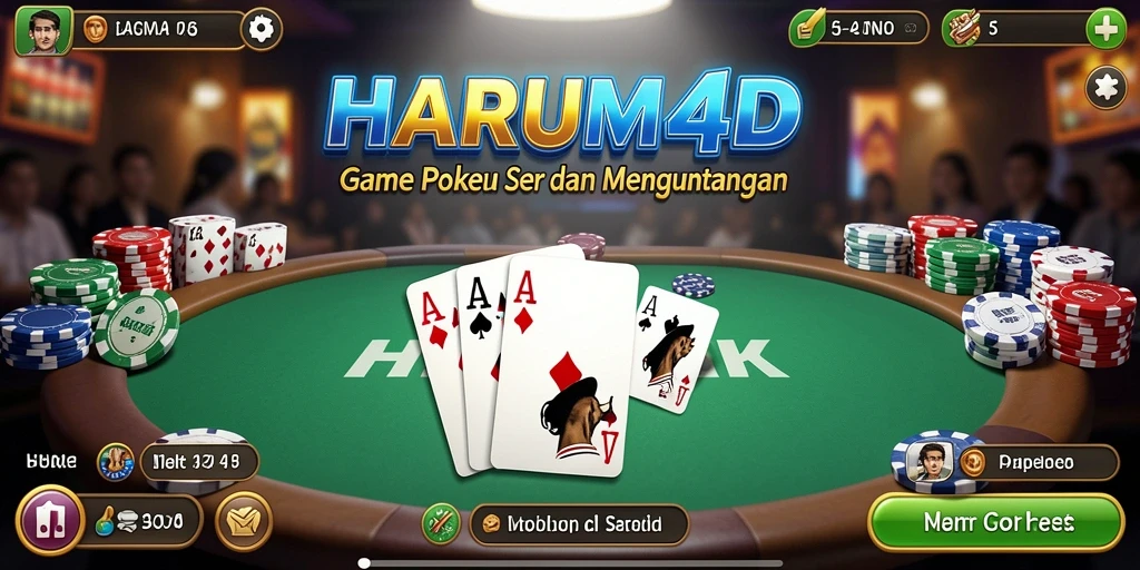 Tampilan gameplay Poker yang seru di HARUM4D.