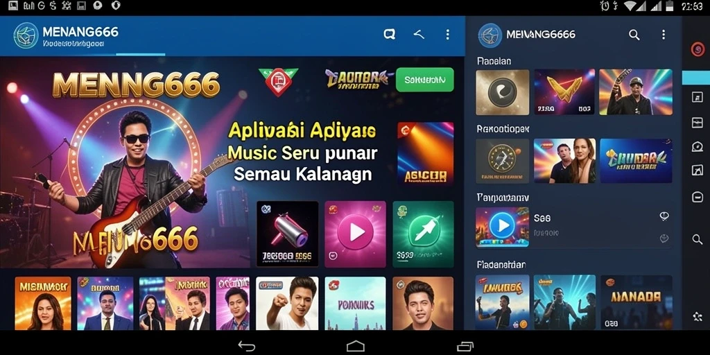 Tampilan dinamis gameplay MENANG666 dengan lagu-lagu menari.