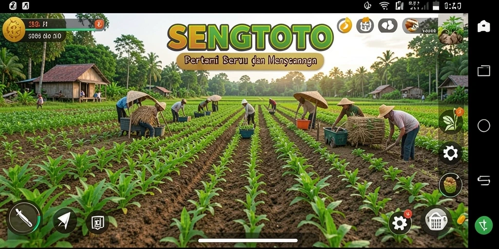 Tampilan gameplay menarik dari SENGTOTO bertema pertanian.