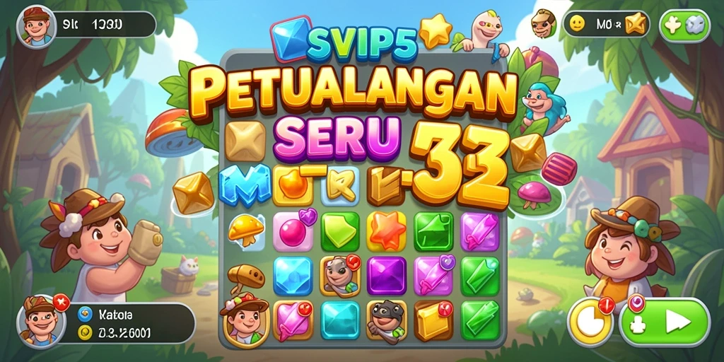 Tangkapan layar gameplay SVIP5 menampilkan momen mencocokkan buah berwarna-warni.