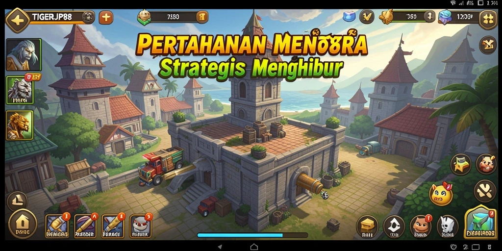 Tampilan gameplay menarik dari TIGERJP88 yang melibatkan pertahanan menara.