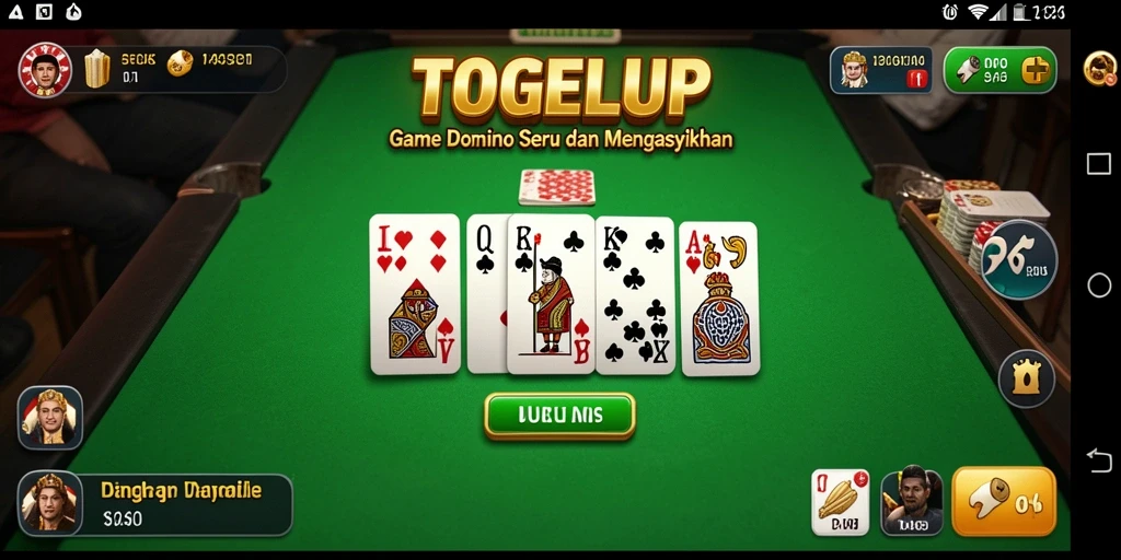 Screenshot gameplay TOGELUP yang menampilkan keseruan bermain Domino.