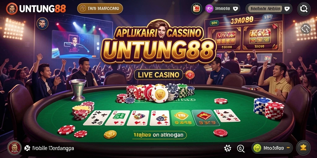 Tampilan gameplay Live Casino yang menegangkan di UNTUNG88.