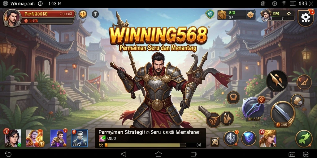Tangkapan layar menunjukkan momen strategis dalam game WINNING568.