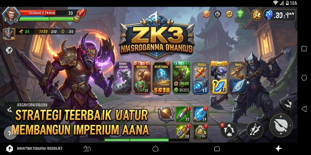 Gameplay menarik ZK3 dengan strategi yang mendalam.
